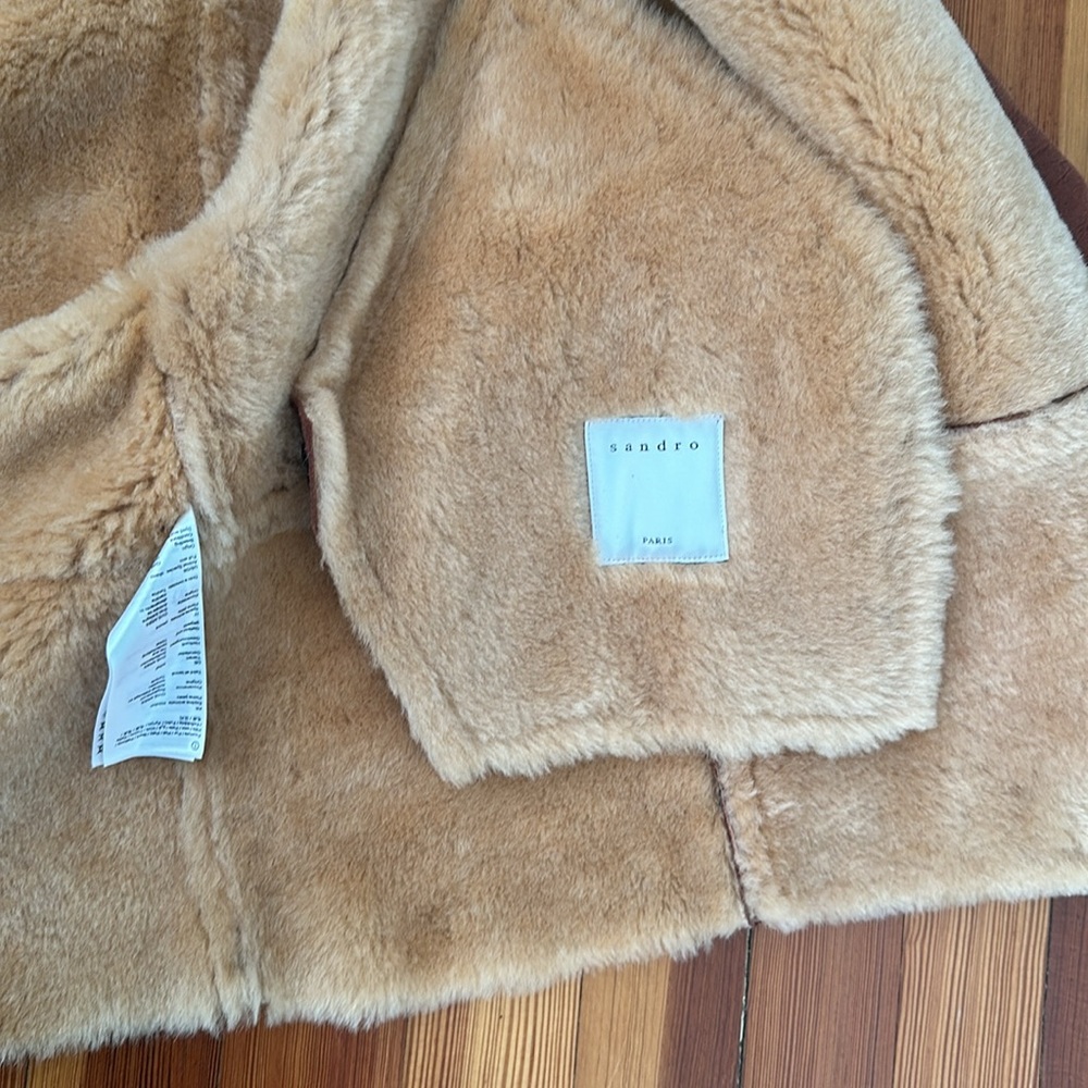 Sandro Shearling Coat - Picture 7 of 9